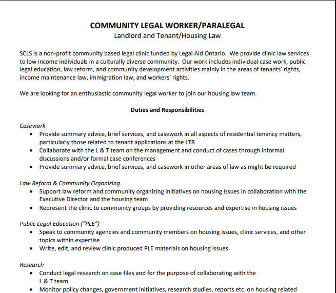 Job Posting
